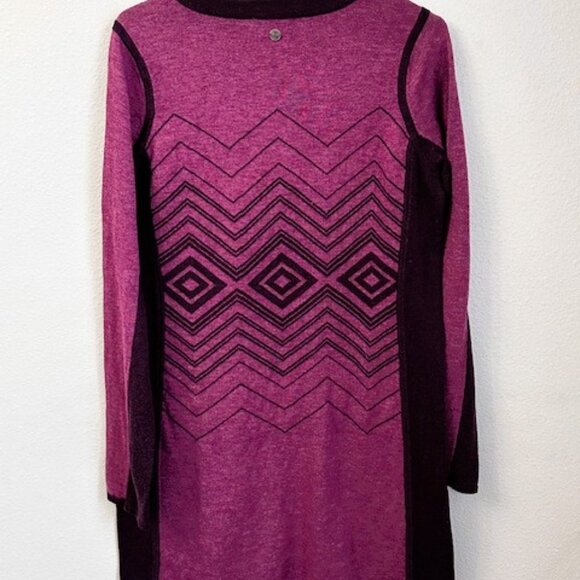 Prana Organic Sweater Dress ✨ Magenta/Purple Boho Athleisure Size - Picture 3 of 11